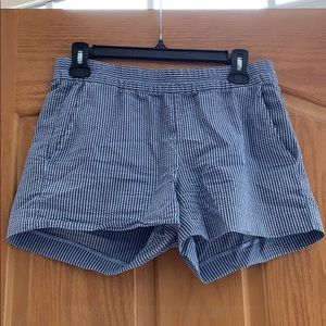 J Crew blue/dark blue seersucker shorts